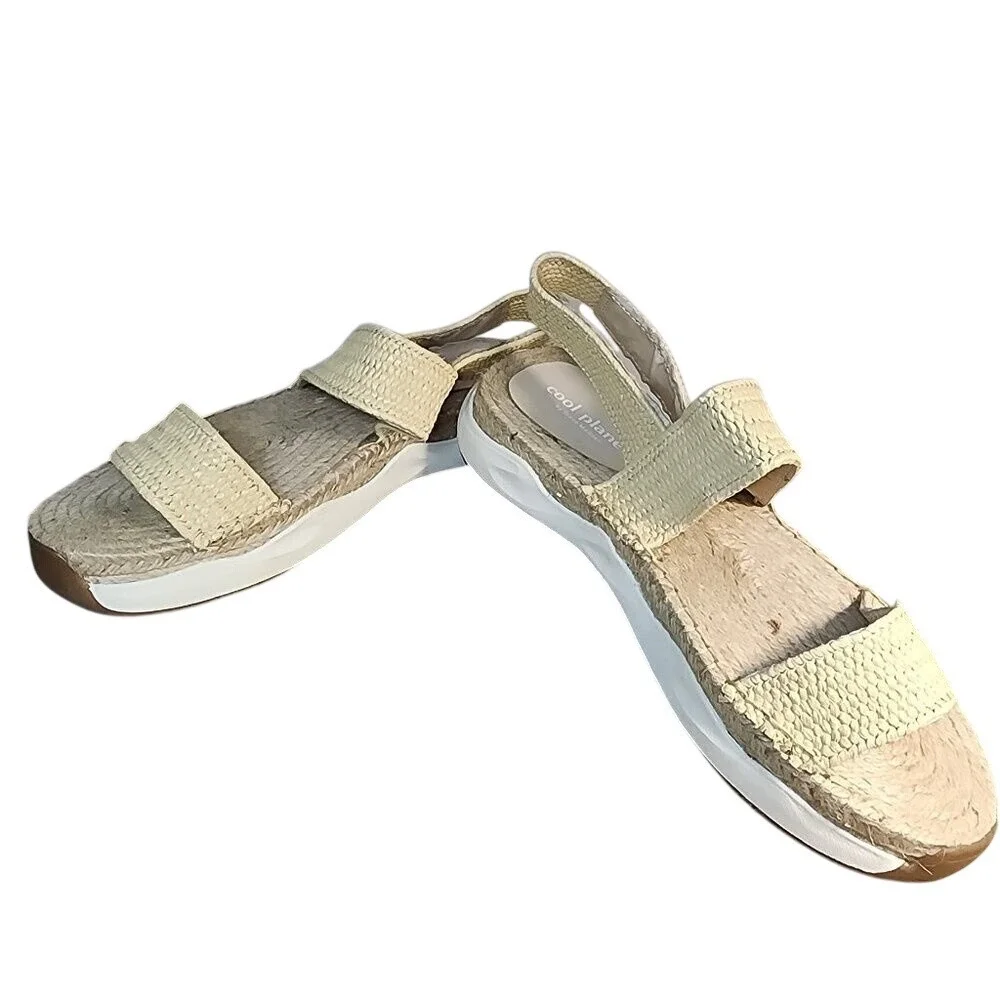 Cool Planet Steve Madden Sirrius Espadrille Sandals 8.5M Raffia Slingback NWT‎